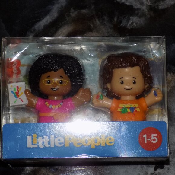 Fisher-Price Little People Art Teacher and Student Figure Set NEW - Picture 1 of 3
